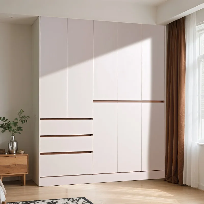 Hidden compartment wardrobe storage household bedroom storage 2026 new layered modern simple free handle household bedroom
