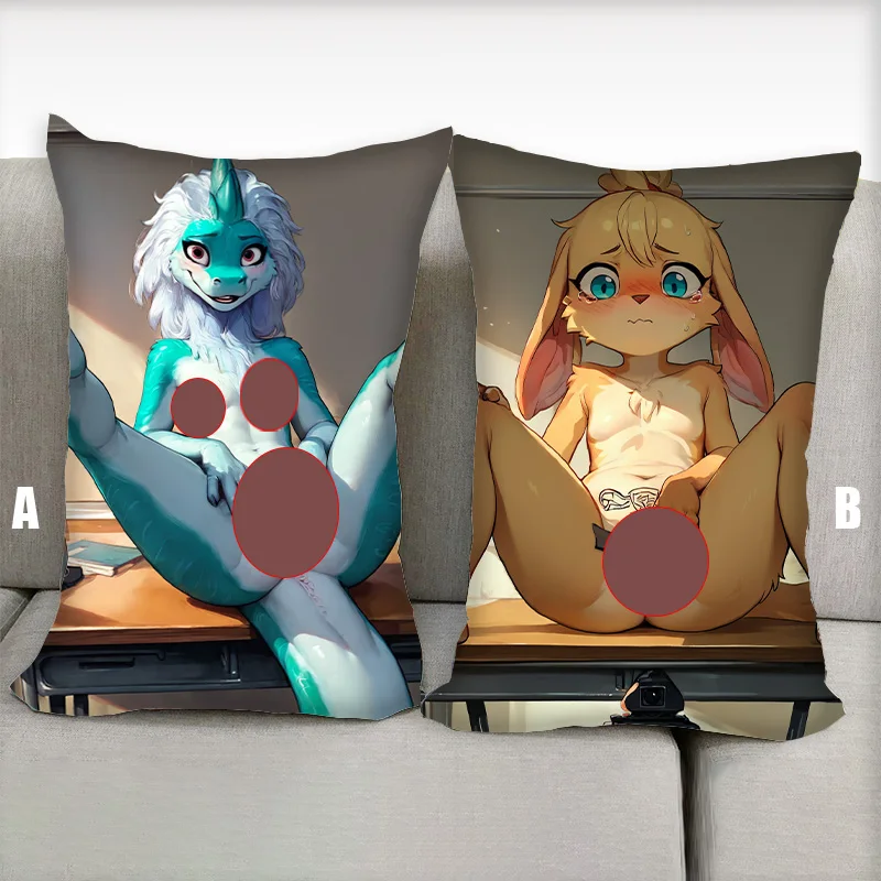 Dakimakura Anime Pillow More Education Dragon Furry  Nsfw Half Body Cartoon Pillow Core Double Side Print Bedding Gifts