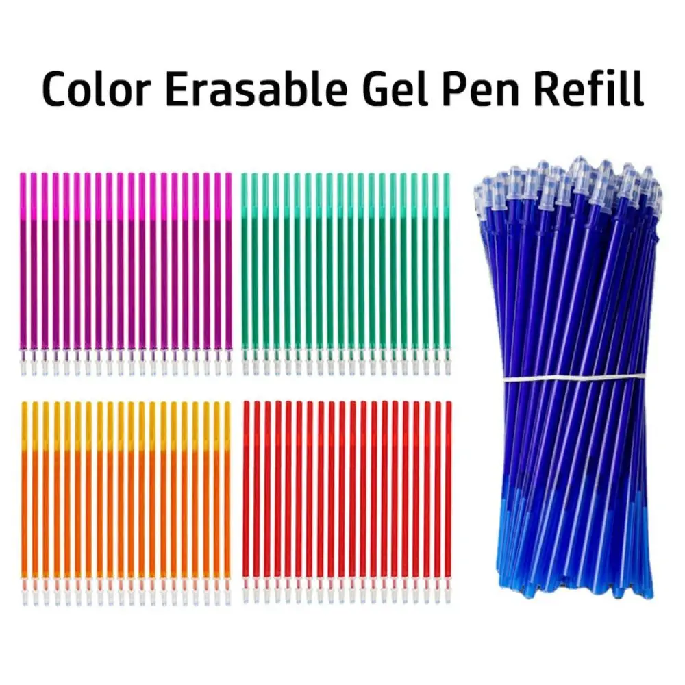 10PCS/Set 0.5mm Colorful Ink Gel Pen Refill Writing Tool Erasable Replacement Refill Writing Stationery Neutral Pen Refill