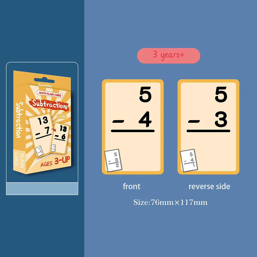 Kids Learning Cards Mathematics Flash Card Addition Subtraction Multiplication Division Math Educational Toys for Children Gifts