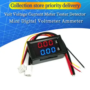 Bilashmart Mini Digital Voltmeter Ammeter DC 100V 10A Panel Amp Volt Voltage Current Meter Tester Detector 0.56 Dual LED Display Auto Car