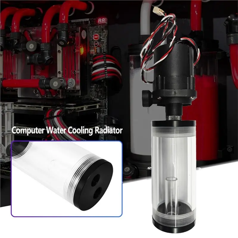 ABHU G1/4 Thread 19W Sc600 Pump Computer Cpu Water Cooling Radiator Water Cooler 110Mm Cylinder Water Tank