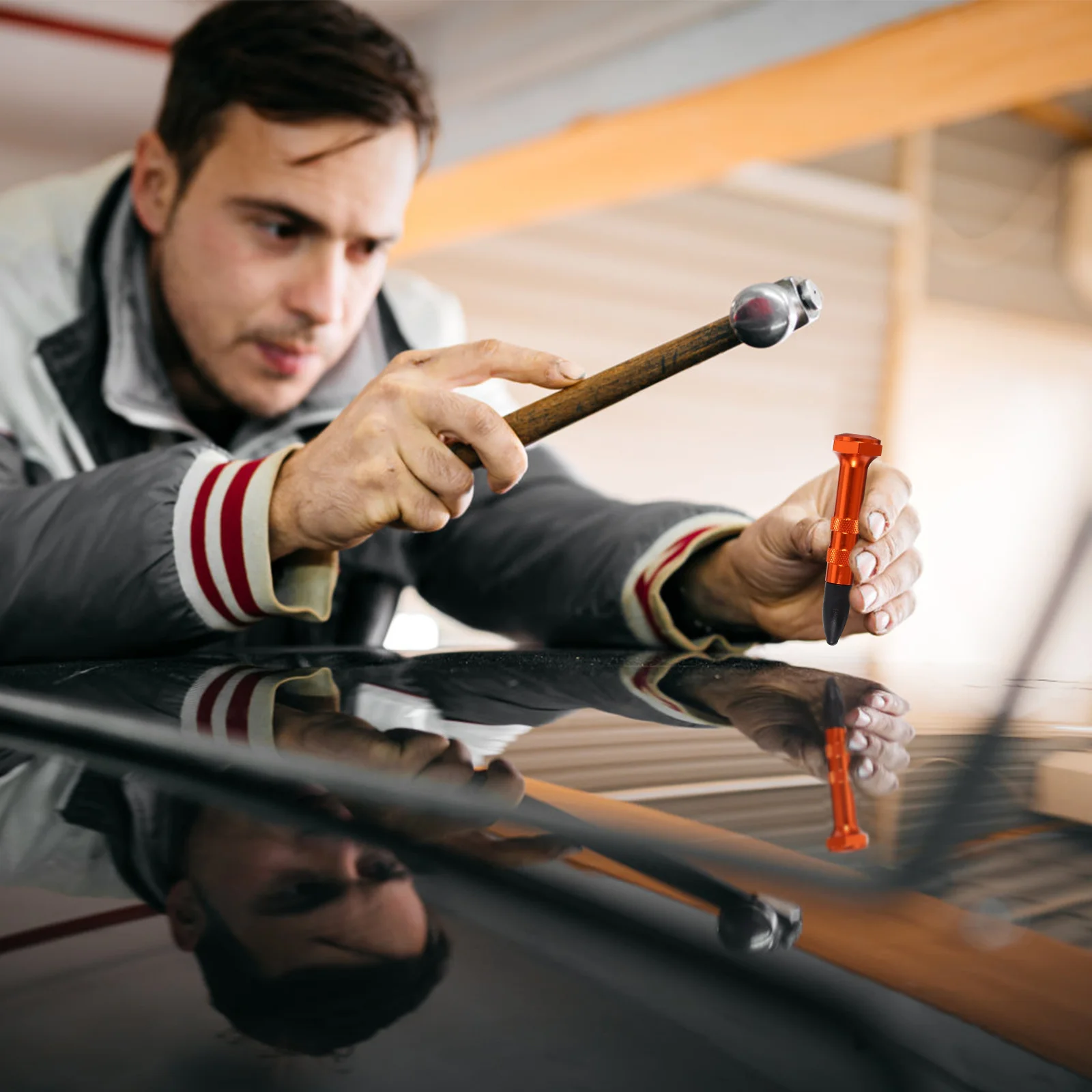 

1Set Dent Repair Tool Kit with Tap Down Pen and Replacement Tips for Auto DIY Paintless Removal DIY Dent Removal