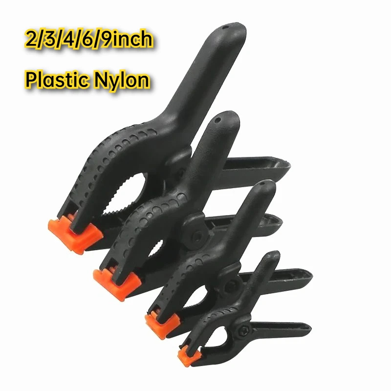 2/3/4/6/9inch Plastic Nylon Adjustable Woodworking Clamps Type A DIY Tools Spring Clip Carpentry Clamps Outillage Menuiserie
