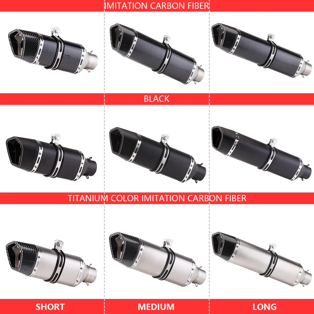 

Universal motorcycle exhaust with Db killer muffler for Z900 GSXR1000 Z400 SV650 R6 R3 ZX6R ZX10 S1000RR MT07