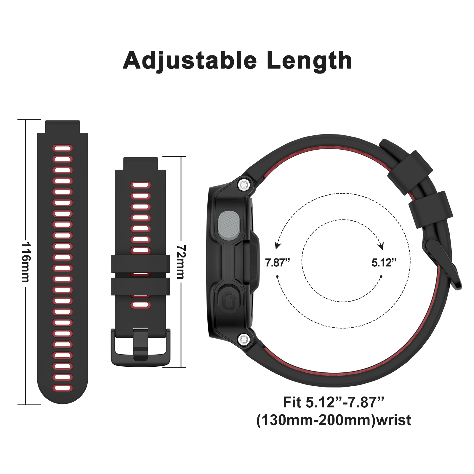 Cinturino in silicone per Garmin Forerunner 735XT cinturino Smartwatch per Forerunner 220 230 235 620 630 cinturino braccialetto