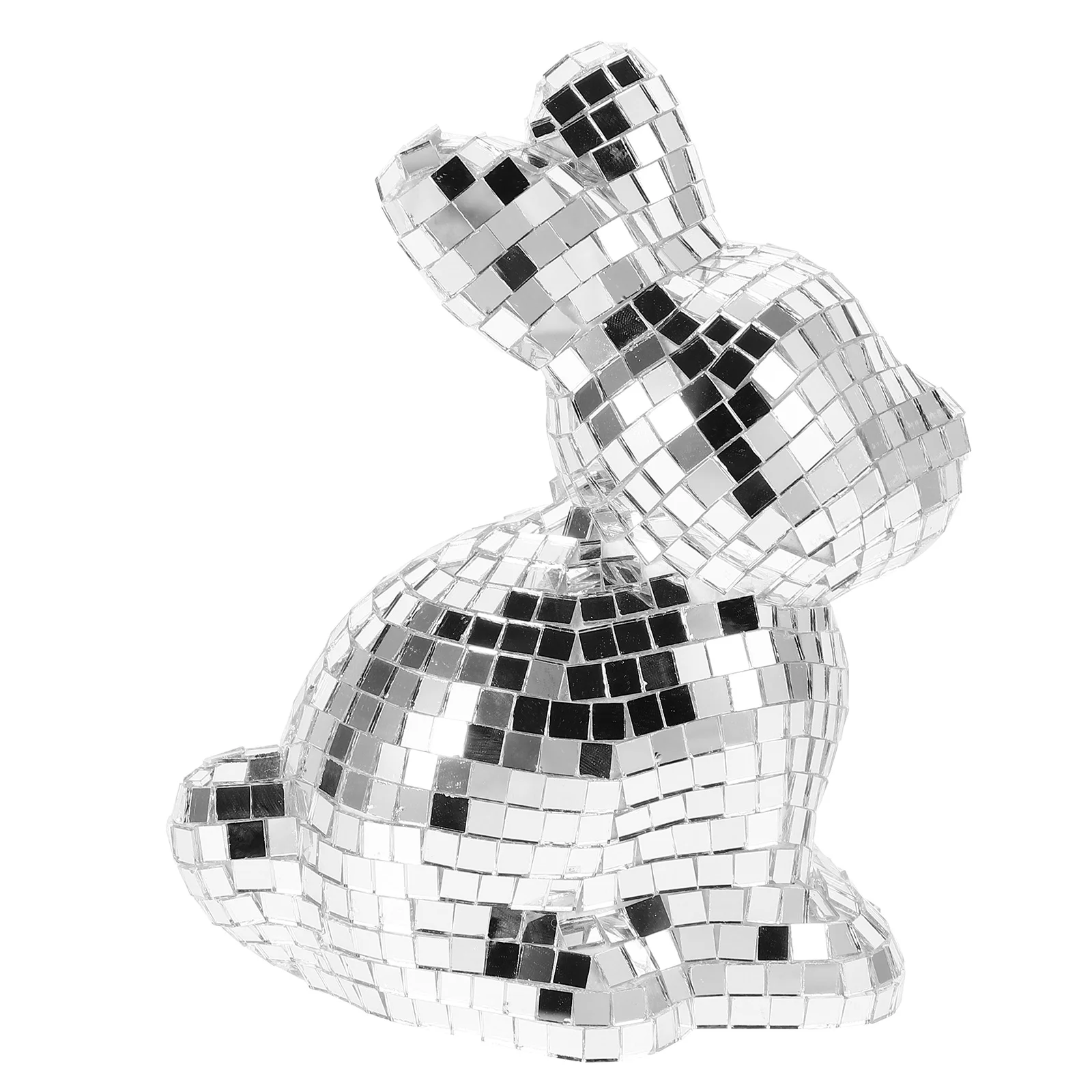 Rabbit Ornament Outdoor Disco Ball Decor Small Ornaments Glass Party Decorations