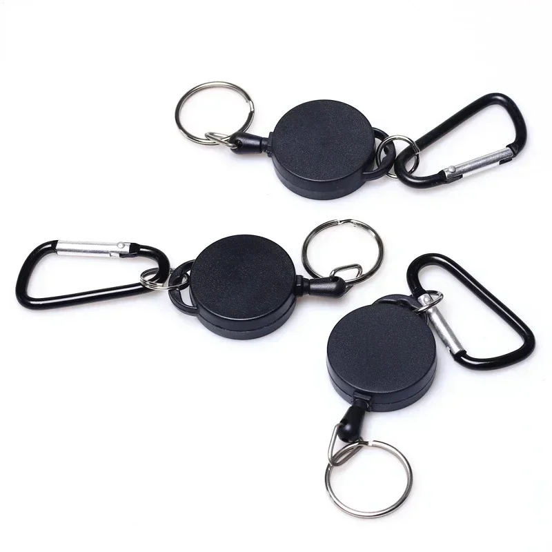 1pcs Retractable Badge Reel ID Card Lanyard Name Tag Metal Key Chain Ring Belt Clip Pull Keyring Id Badge Holder Badge Clip image 4