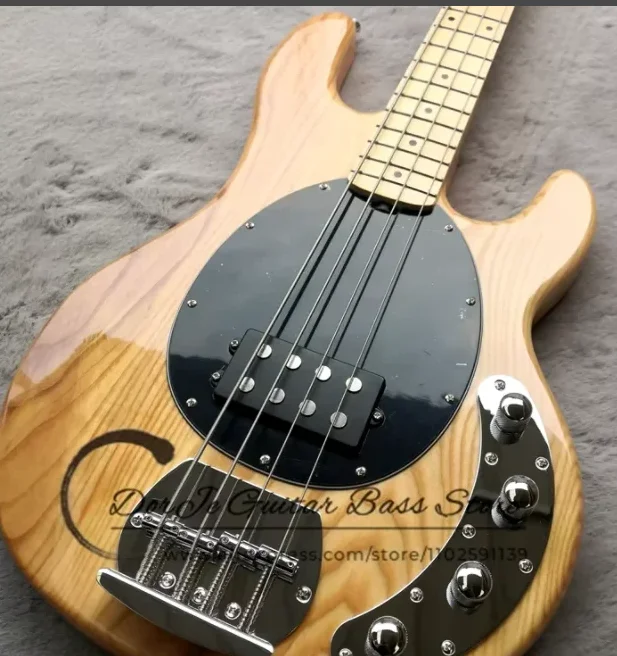 custom 4 strings bass ASH wood body rosewood fingerboard fretless maple neck