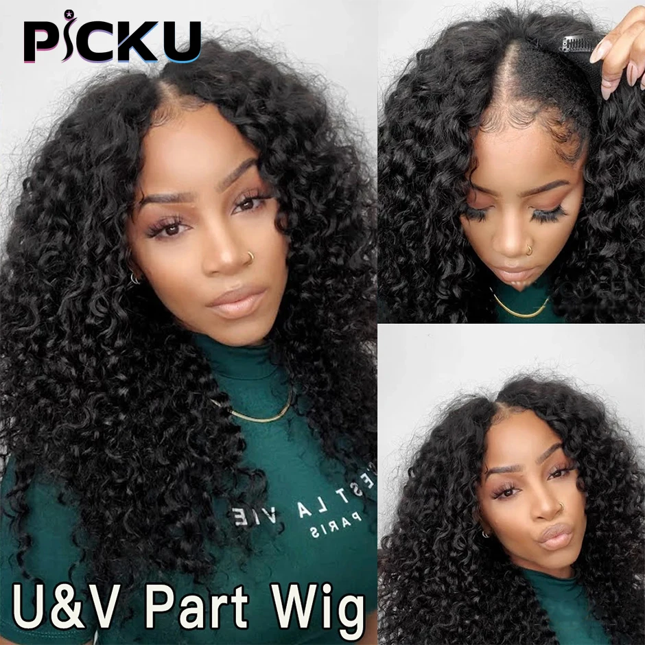 Wigs Glue 250% Human Deep Part Women Deep Hair Wig Virgin No