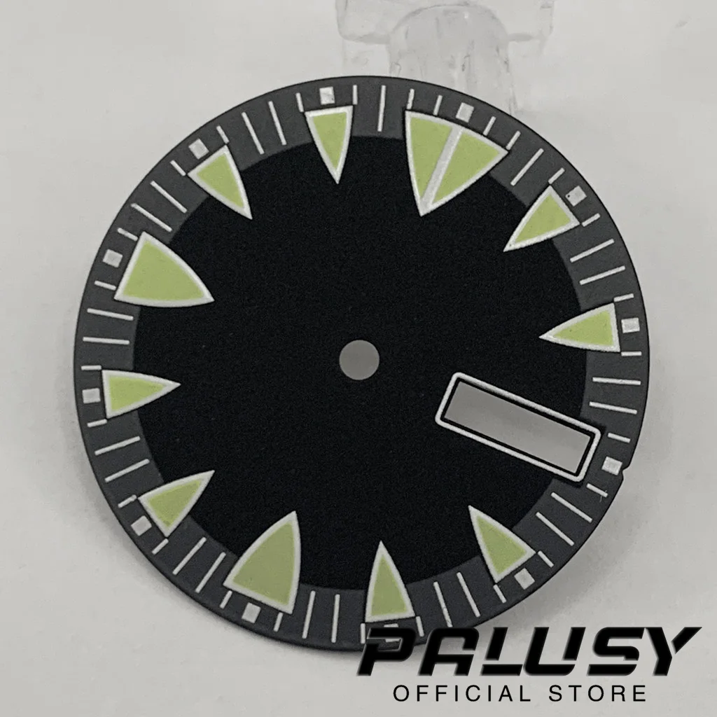 28.5mm NH36 Black White Red Orange Yellow Blue Watch Dial Green Luminous for NH36 4R36 Movement Watch Faces Replacement Parts