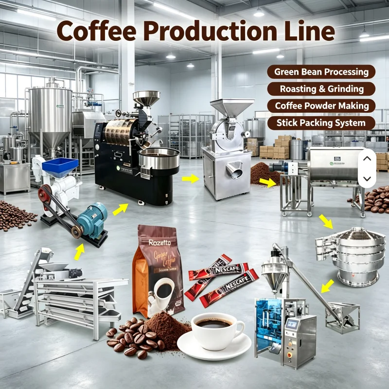Iced Instant Coffee Production Line Stainless Steel Cold Brew Coffee Processing Plant Turnkey Manufacturing Solution Customized