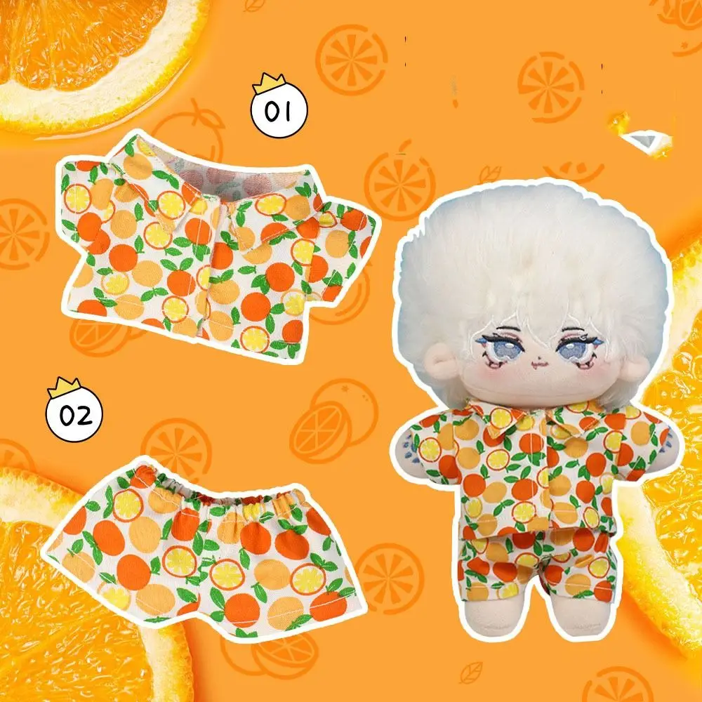 Mini Sleep Wear Doll Fruit Beach Pajamas Overall Clothes Toy Accessories 20cm Cotton Doll Clothes Replacement Multi Color