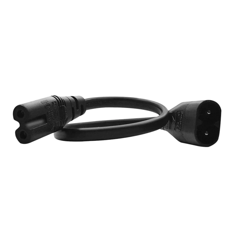 IEC 320 kabel ekstensi adaptor daya, kabel ekstensi adaptor daya 2-Pin C7 Female ke C8 Male Figure 8 untuk Speaker dan Printer(0.3M)