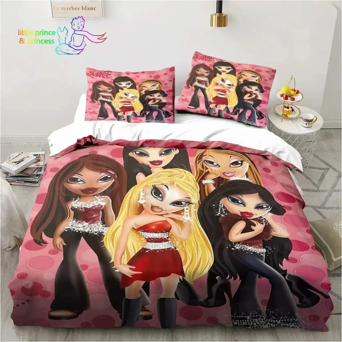 Cartoon Bratz Doll 3D Print Bedding Set Single Twin Full Queen King Size Bed Set Adult Kid Girls Bedroom Bedding Gift