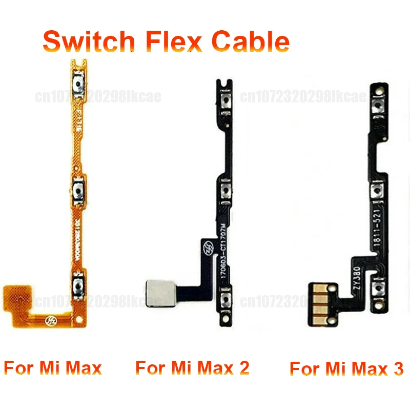 1 Pcs 100% Working Power Button On / Off Volume Mute Switch Button Flex Cable Connector For Xiaomi Mi Max 2 3 Max2