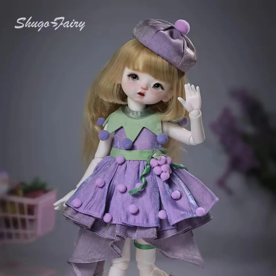 Qiqi A 1/6 Bjd Puppe Baby Gesicht Lila Reign Prinzessin Traube Süße Lolita Stil Koreanische ShugaFairy Ball Jointed Puppen