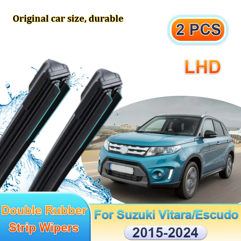 

Автомобильный дворник с левым рулем для Suzuki Vitara Escudo 2015 2016-2024 LY, ветровое стекло, передняя двойная резиновая полоса, щетки для щеток, аксессуары