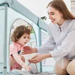 Corralito para bebés y niños, valla de juego para interiores, valla de protección para gatear, PISCINA DE BOLAS plegable, barrera de seguridad para niños, F05