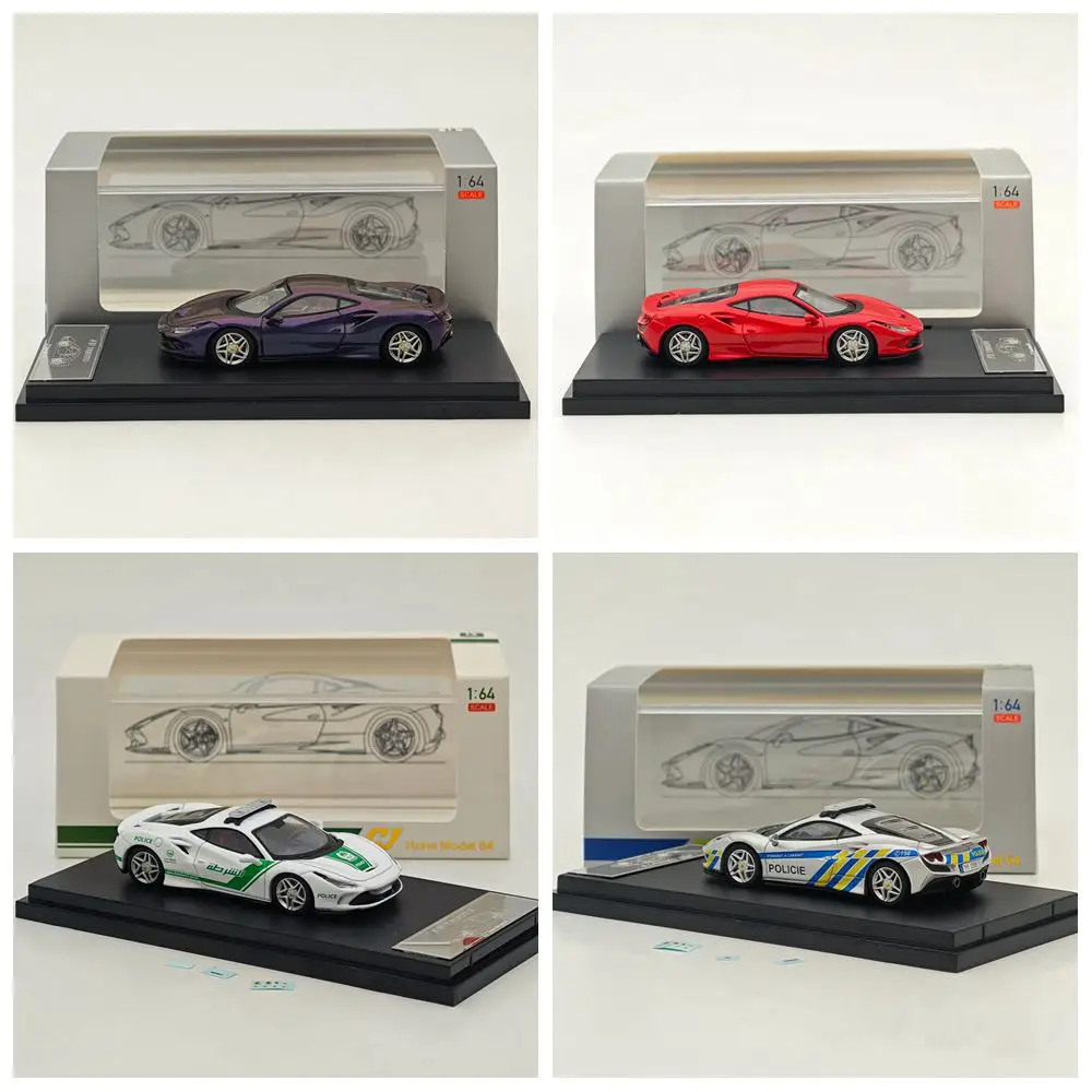 HM 1/64 for F8 Tributo Supercar Diecast Model Car Limited Collectible Hobby Auto Gift