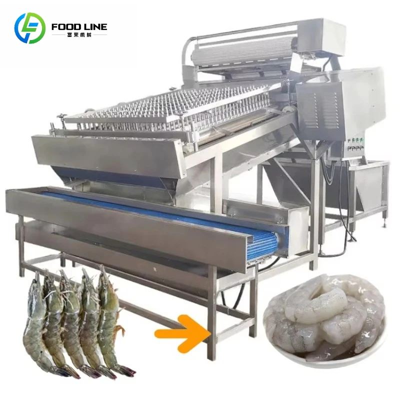 Hot Sale Fully Automatic Shrimp Peeling Machine Shrimp Shell Removing Peeling Peeler Machine Customized