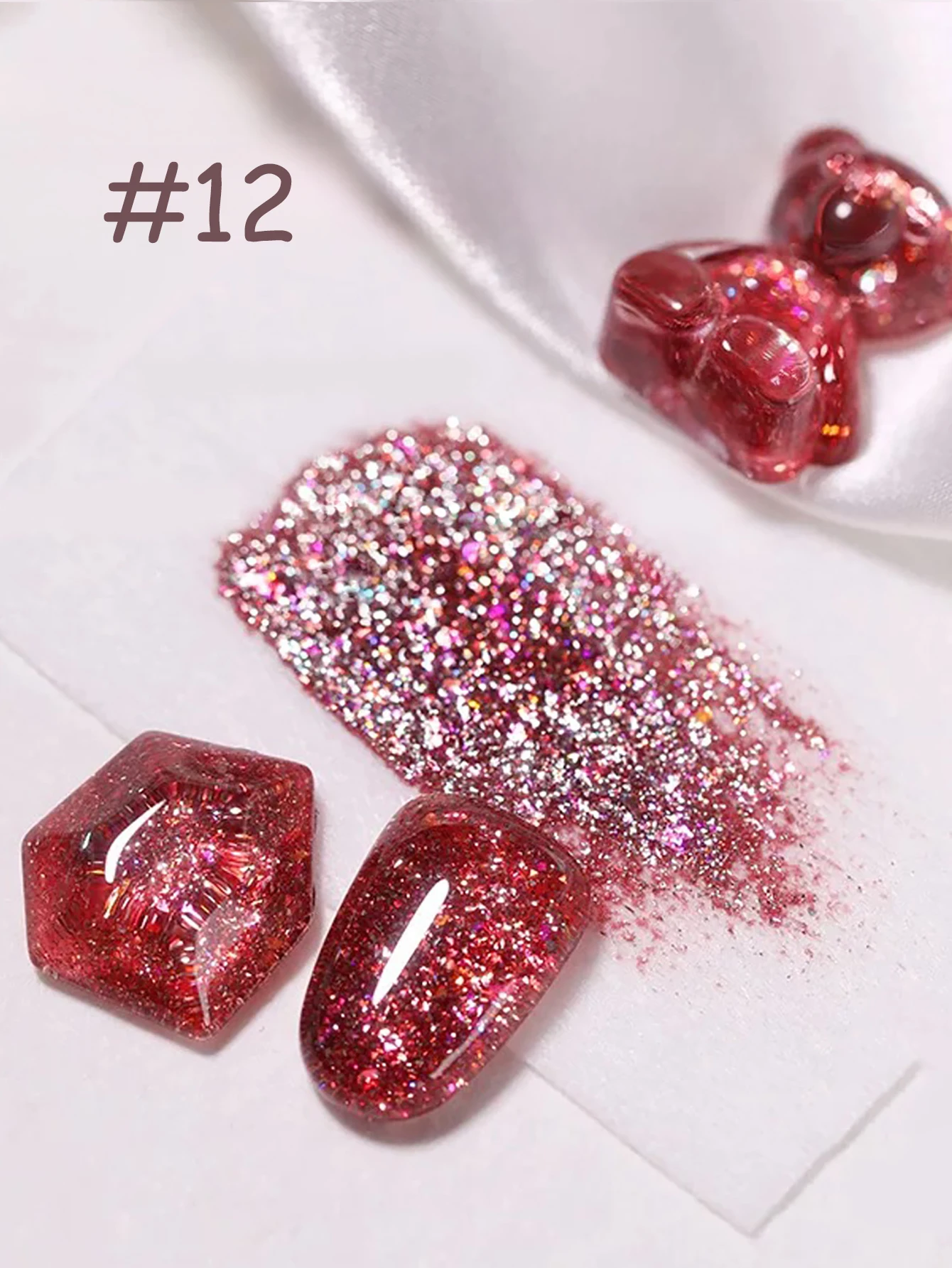 1 قطعة ZH موضة شعبية الثقيلة المتفجرة بريق هلام مسمار البولندية 2025 الخريف الأظافر جديد سوبر لامعة ورقة مسمار ملصقات الأظافر لوازم #1