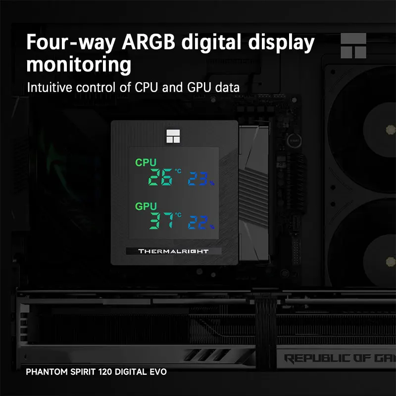 Thermalright Phantom Spirit 120 DIGITAL 7*6mm AGHP GEN5.0 차세대 반중력 히트 파이프 지원 LGA1851/1700 AMD AM5