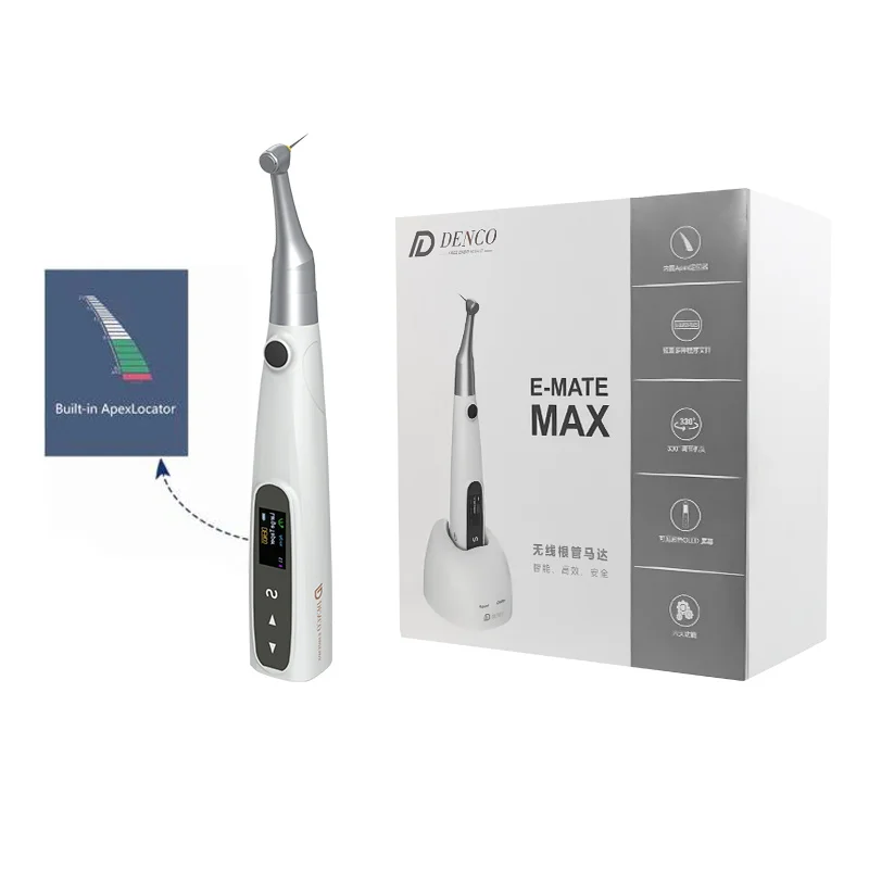 DENCO New Style Dentist Equipments Dental Endo Motor With Built-in Apex locator Endodontic 16:1 Standard Contra Angle