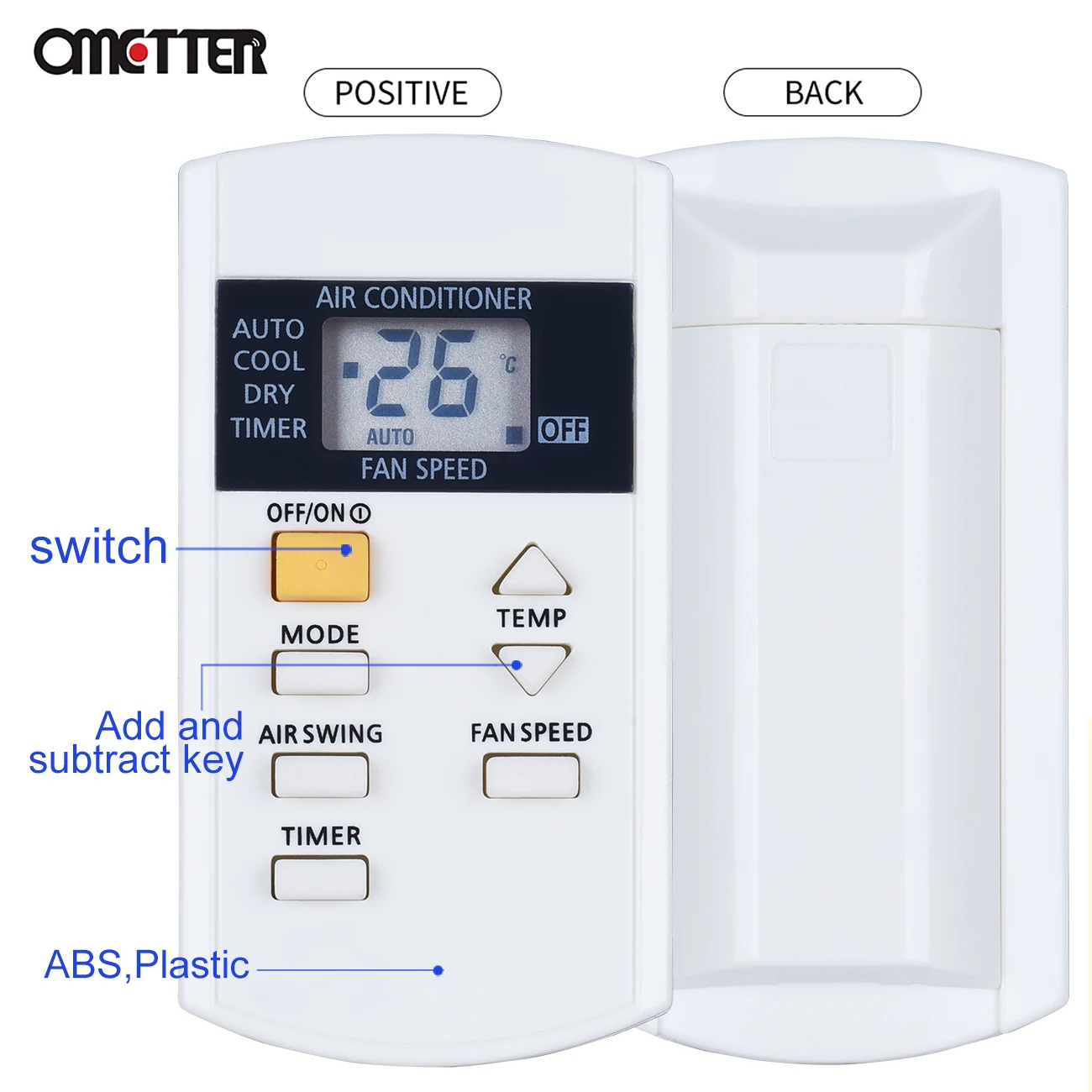 Новый пульт дистанционного управления AC/C для кондиционера Panasonic, 6 кнопок A75C3740 A75C3733