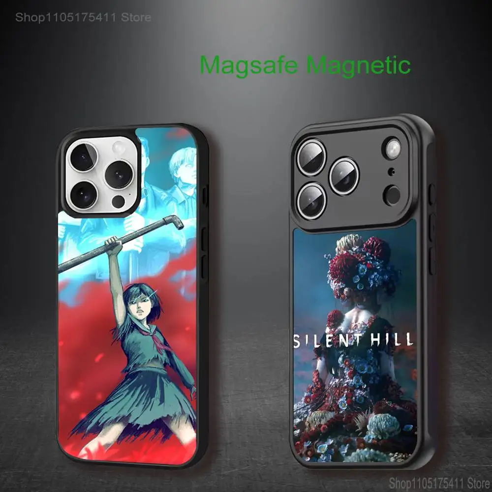 

S-Silent Hill Horro Hinako Phone Case For iPhone 17,16,15,14,13,12,11,Pro,Max,Plus,Mini,SE4,E Magnetic Magsafe Wireless Charging
