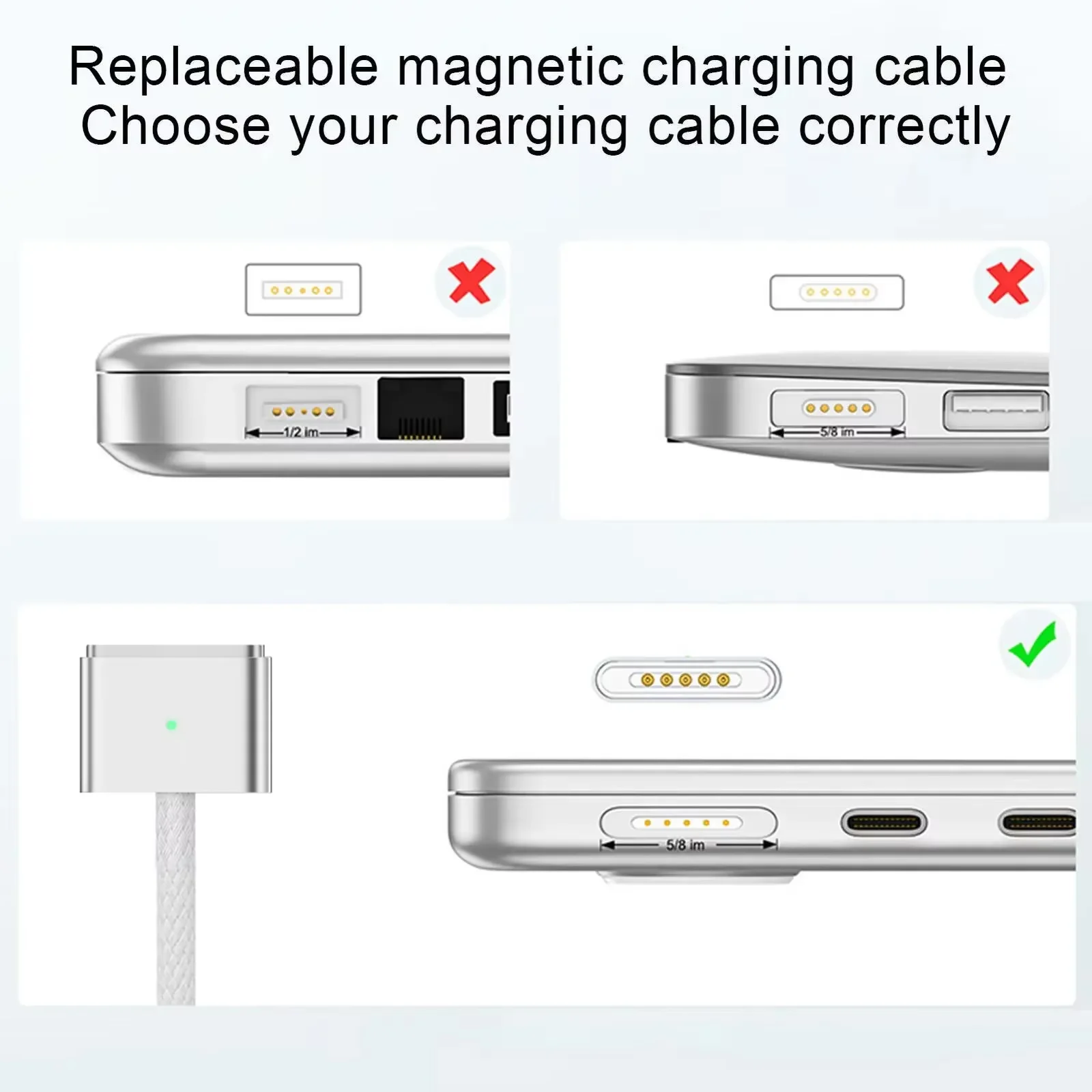 Compatible Magsaf3 magnetic charging cable USB-C to magsafe3 laptop charging cable PD 140W for MacBook Air/Pro A2442 A2485 A2681 image 5