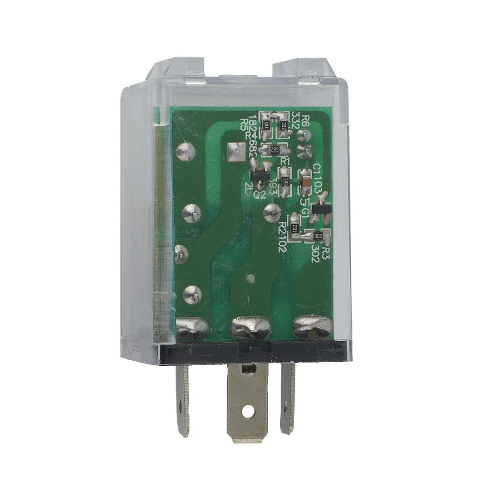 1 Pc Flasher Relay Plastic Clear 12V 3 Pin Car LED Light Turn Signal Rate Control Blinker Relay 180W Interior Parts