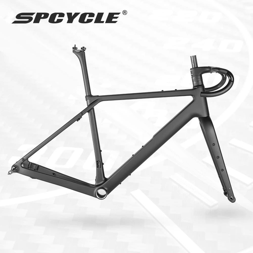 

Spcycle 2026 New Aero Carbon Gravel Bike Frame 700x47C UDH Hanger T47 Thread BB Race Gravel Bicycle Carbon Frameset