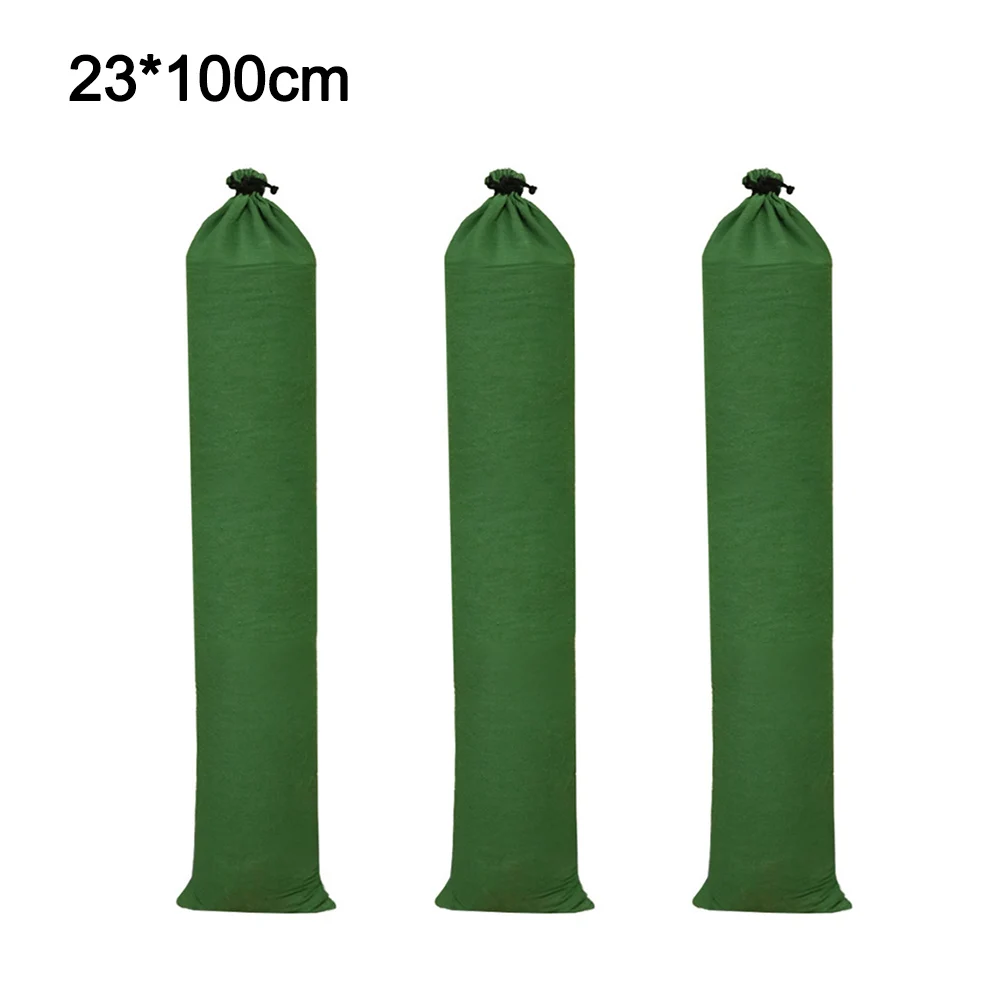 3 Piece Canvas Flood Control Bags Featuring Tear Resistant Construction and Extended Length for Superior Water Retention