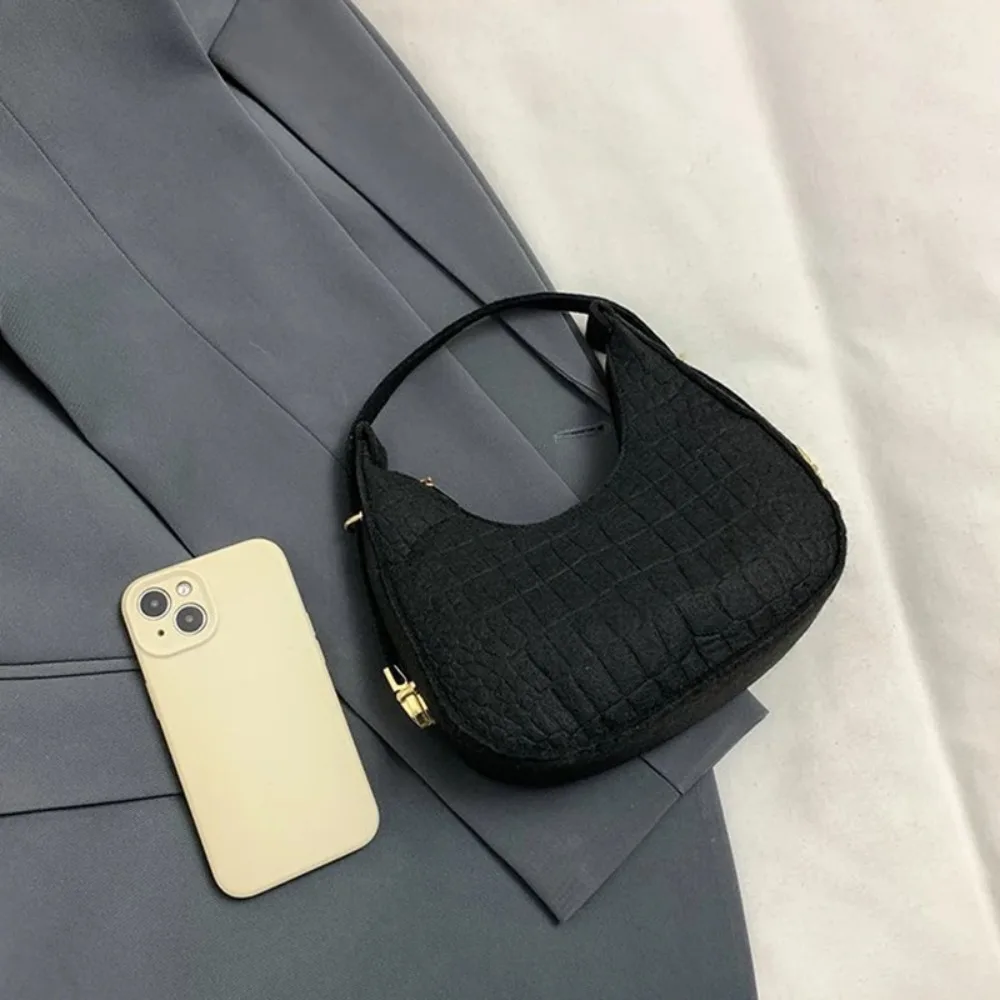 Fashion Women's Top-Handle Bag Portable Shoulder Handbag Bolso Mujer Style Felt Material Portable And  Women's Top-Handle Bags
