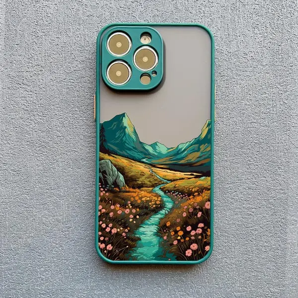 Sonnenaufgangslandschaft Handyhülle für iPhone 17 15 14 Plus Pro Max 16 13 12 11 Pro Max Mini XR X XS Plus Wunderschöne Mountain River Cover – Detail 10