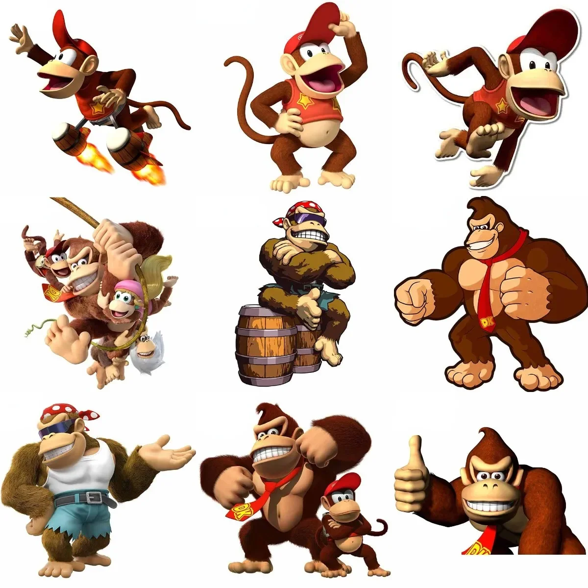 

Catoon Orangutan Monkey PVC Waterproof Sticker for Decorate Car Van Bicycle Room Window Fridge Table Wall Decal Accessories