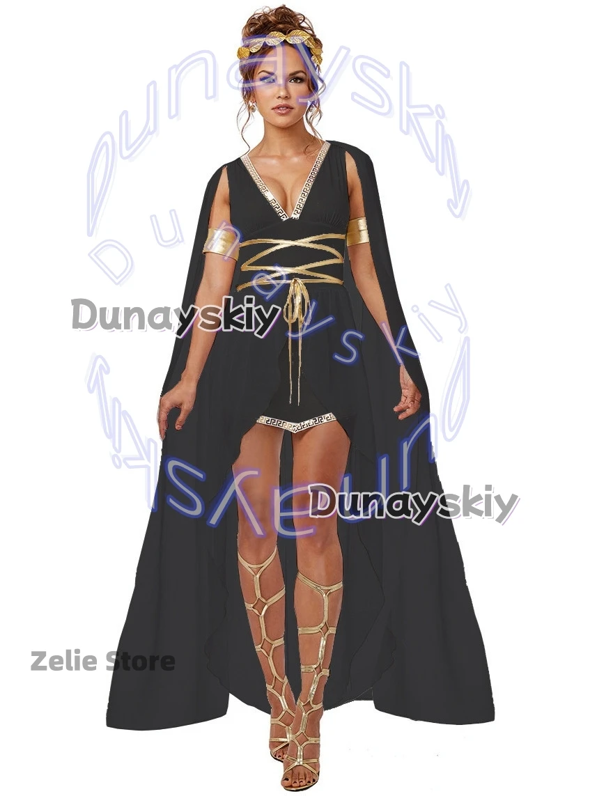 Halloween costume 2026 hit medieval Egyptian style cosplay outfit Queen of Egypt Greek goddess Athena stage performance cosplay - view 2