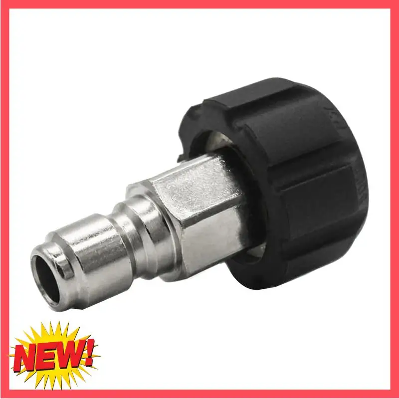 

B17C Pressure Washer Quick Connector Adapter Kit M22 14Mm X 3/8Inch Quick Disconnect Plug 5000PSI High Pressure Brass Fitting