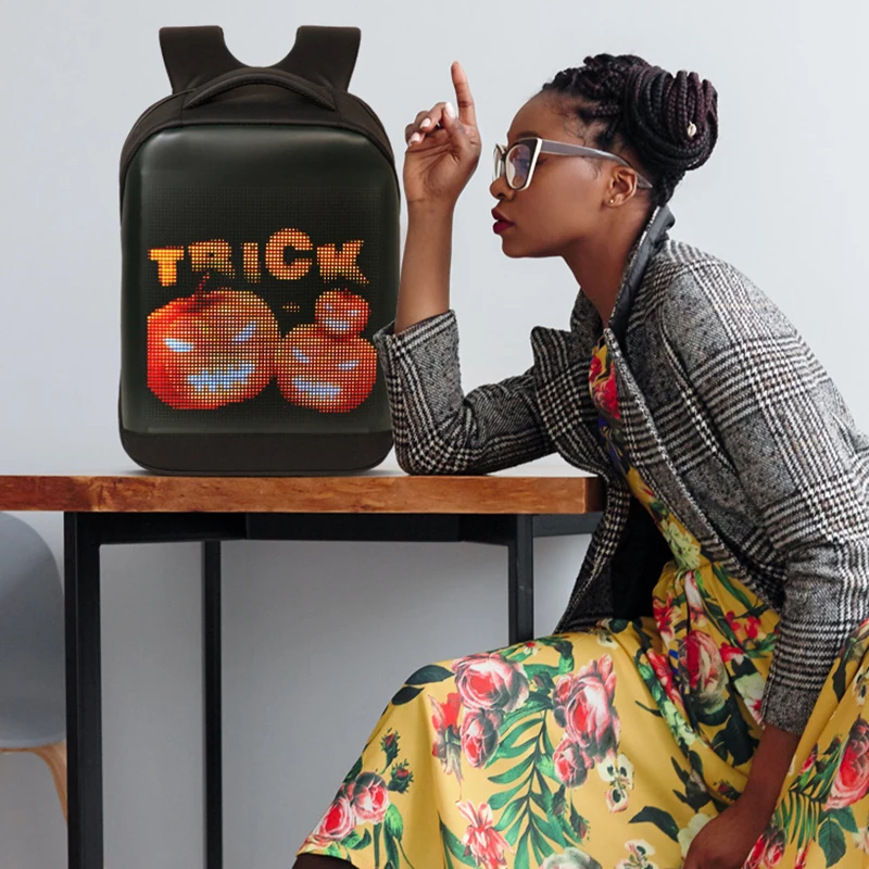 

Рюкзак с умным светодиодным дисплеем, водонепроницаемая сумка на двойное плечо, повседневная сумка унисекс, сумка со светодиодной рекламной подсветкой, легкая упаковка