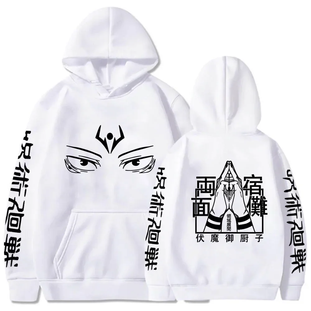 2022 New Anime Jujutsu Kaisen Itadori Yuji Ryomen Sukuna Eyes Hoodie Autumn Winter Men Women Long Sleeve Pullover Sweatshirt