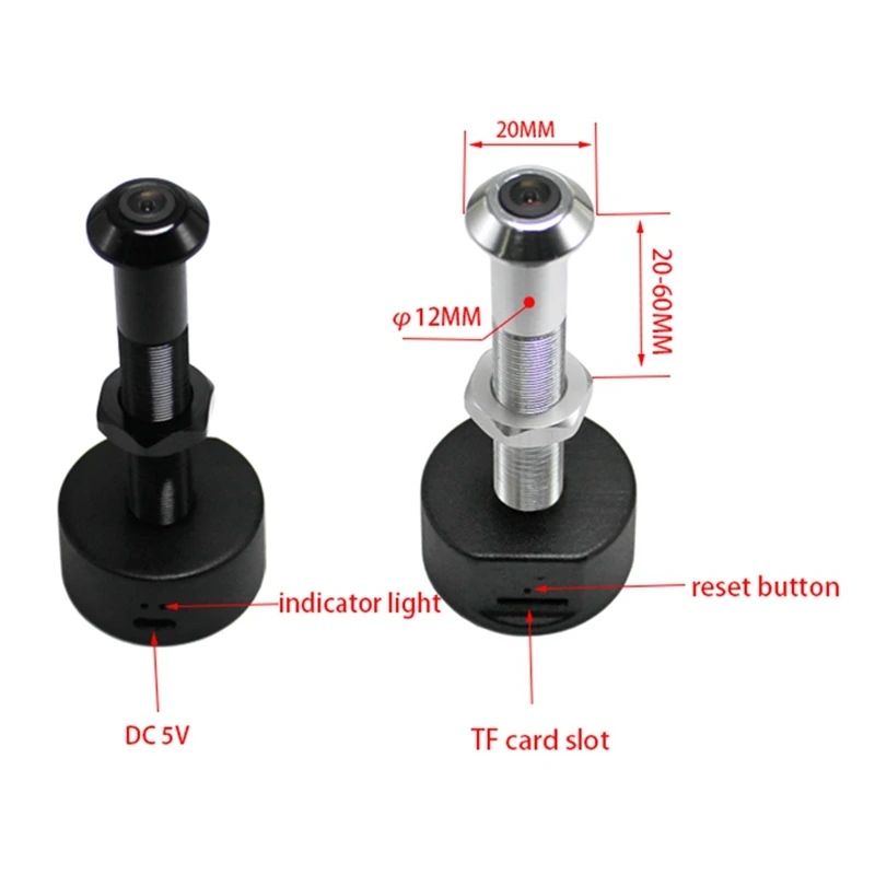 Tuya Durchmesser 12MM Weitwinkel Fisheye Dual Frequenz Wifi Tür Auge Fern Überwachung Graffiti Smart Leben Hause Kamera