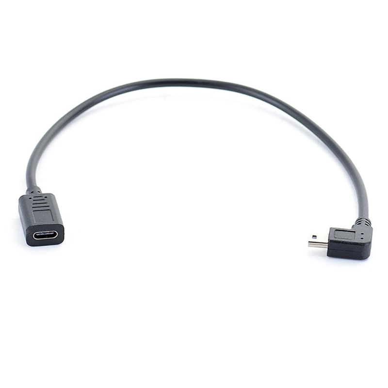 Mini USB to Type C Adapter Cable 5 Pin Male Mini USB to Female USB Type C Data Transfer Connector for GoPro MP3 Camera PC