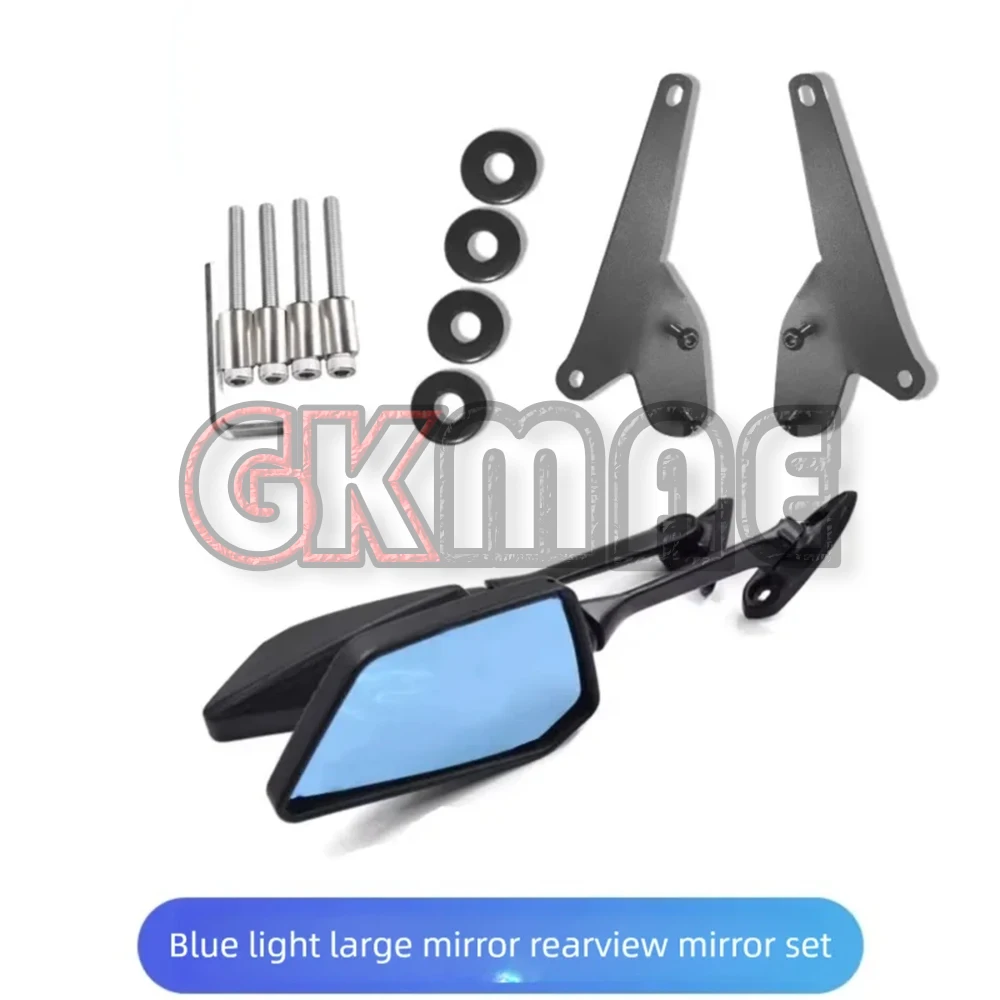 New For Lifan KPV150 KPV 150 Motorcycle Modification Foldable Forward-moving Rearview Mirror Bracket Blue Light Large Mirror