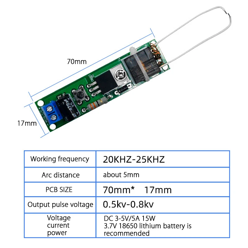 Arc Ignition Lighter DC3-5V 3A DIY High Pressure Electronic Lighter Module Kit