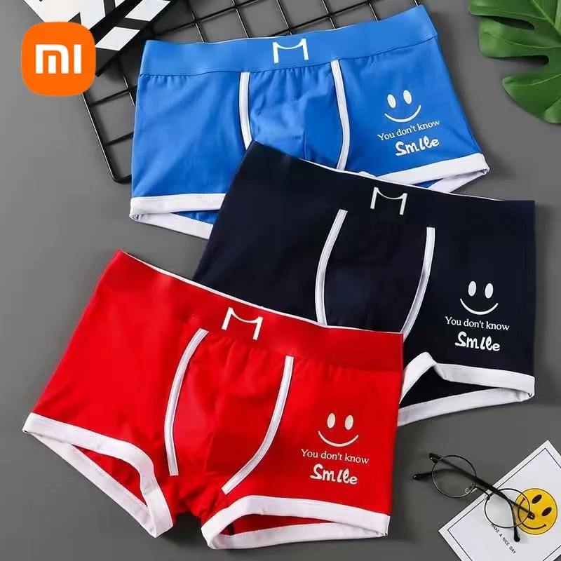 Xiaomi Men Panties Comfortable Underwear Boxers Briefs Fashion Printed Mens Breathable Underwear 100kg Personality Underpants