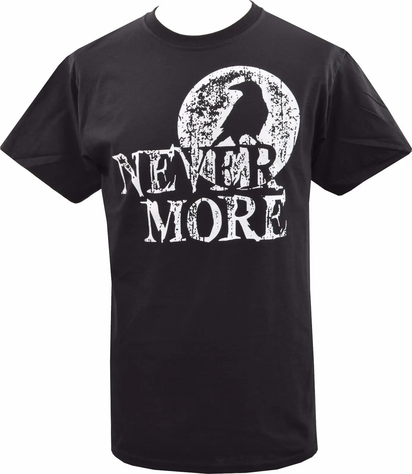 MENS T-SHIRT EDGAR ALLAN POE RAVEN NEVERMORE GOTH GOTHIC HALLOWEEN CROW S-5XL