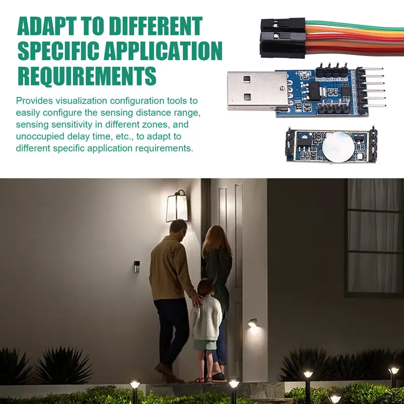 B03B-New FMCW Radar Sensor Module HLK-LD2412 24G Human Presence Sensor Long-Distance 9M Wide Angle ±75° Smart Home