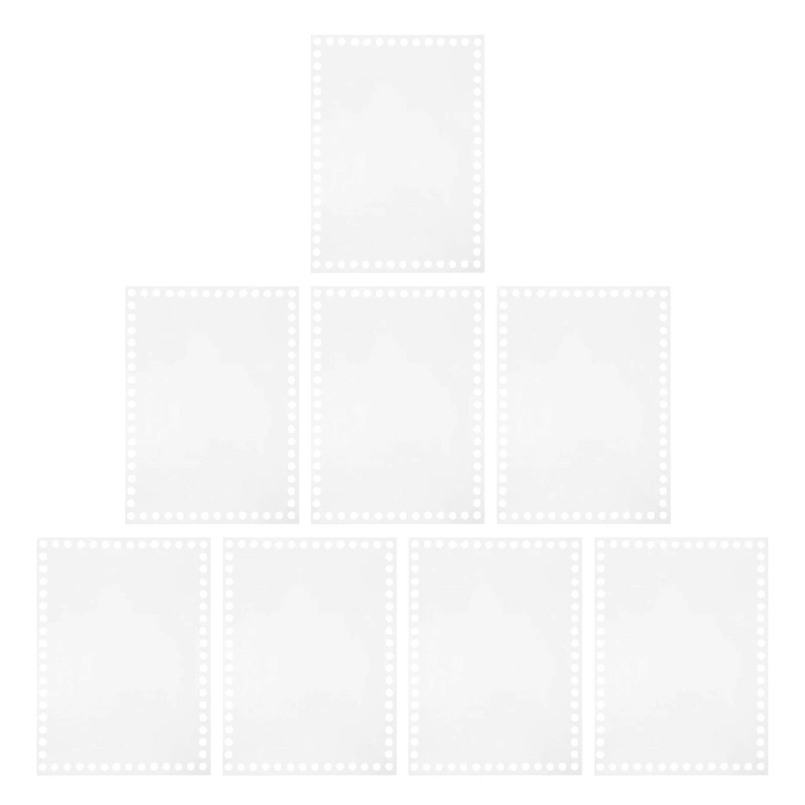 

8Pcs Acrylic Transparent Rectangle Weaving Boards Bag Bottom Shapers for DIY Crochet Basket Base Knitting Craft Supply