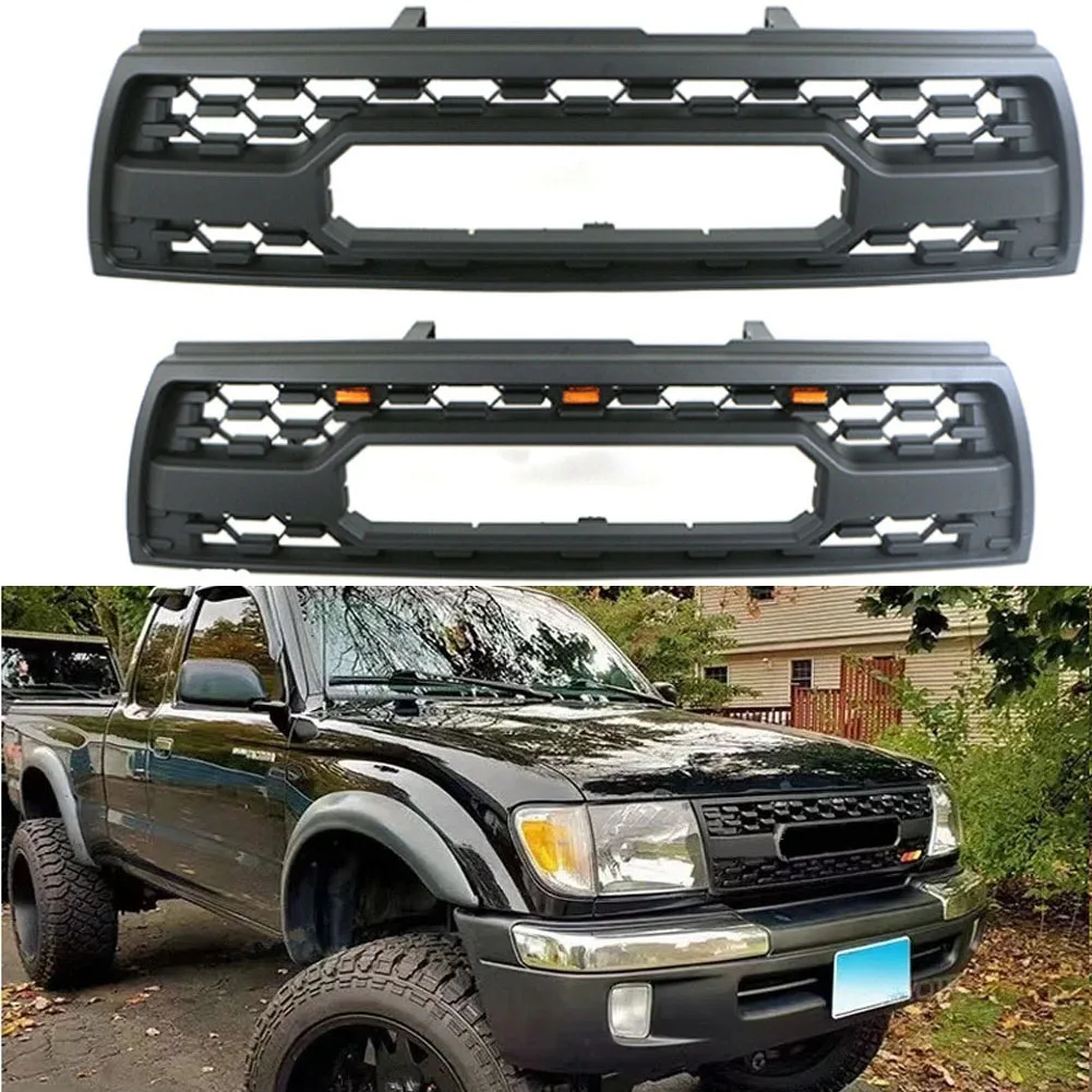 Car Grill For Toyota 4RUNNER1996-2002 modified with light Grille Grill Mask Front bumper net Car Accessories